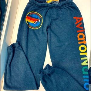 AVIATOR NATION sweatpants. Grey. Medium.